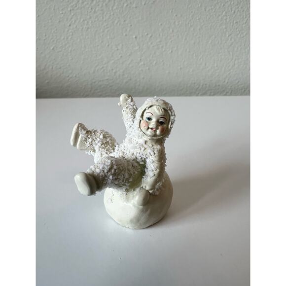 Department 56 Snowbabies "Don't Fall Off". Handpainted Pewter. #7603-1 with box - Picture 1 of 8